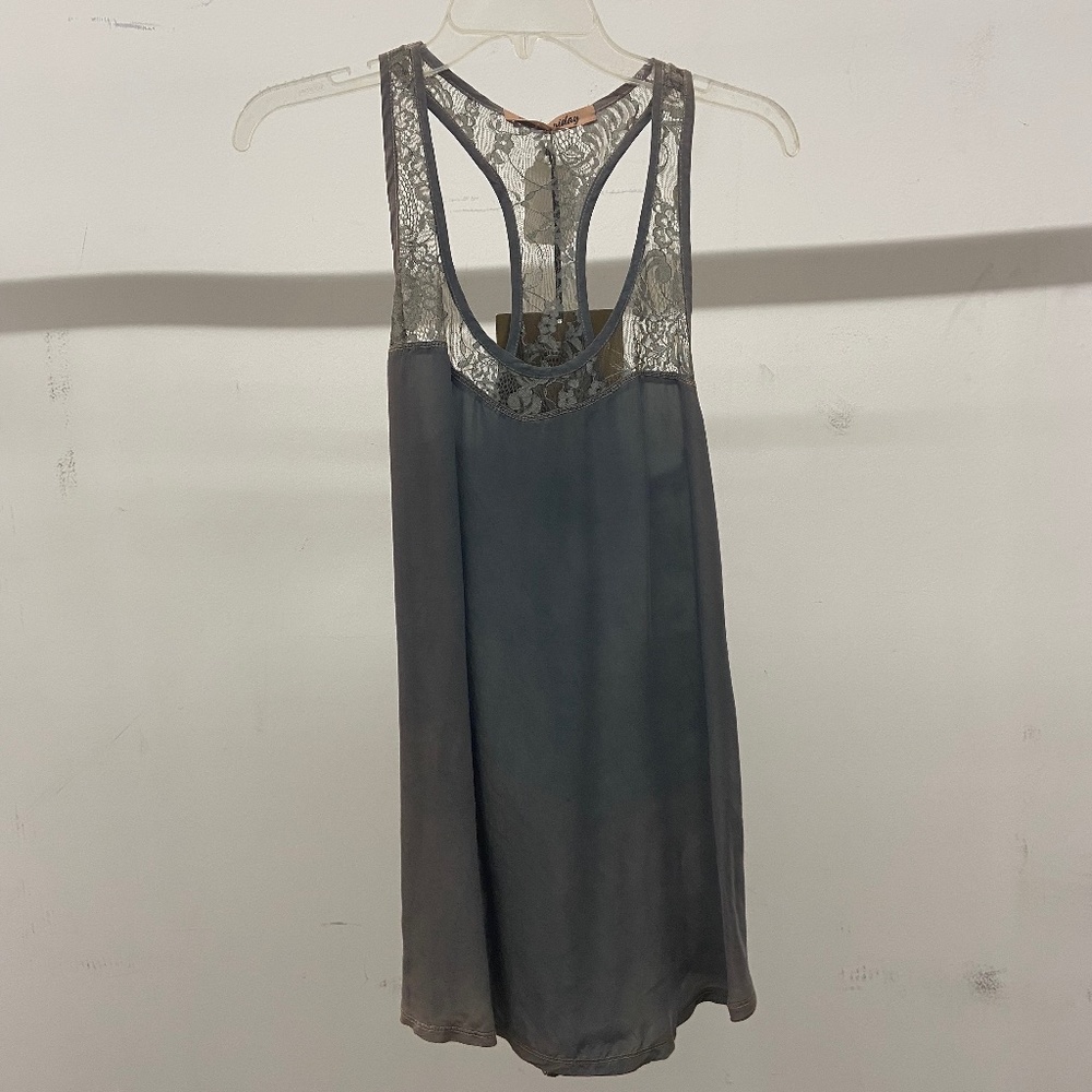 Tank W/ Lace Neckline